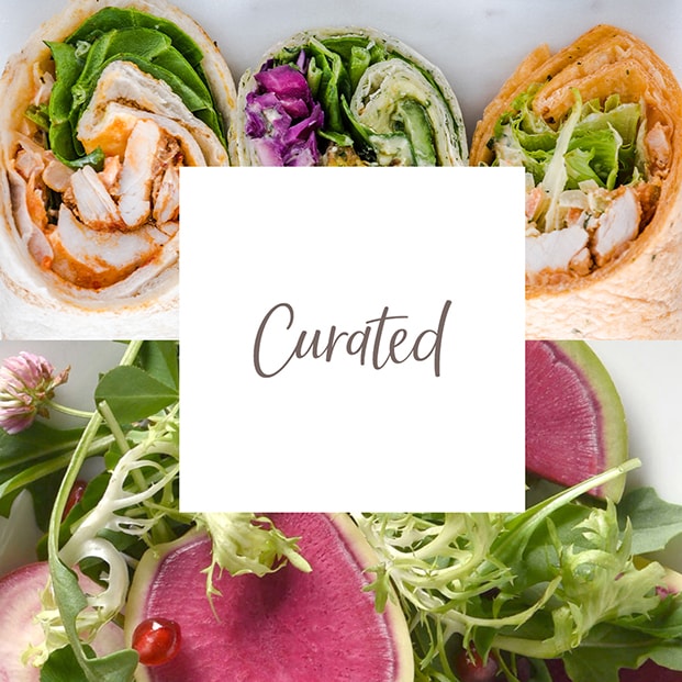 Curated - fresh wraps and salad